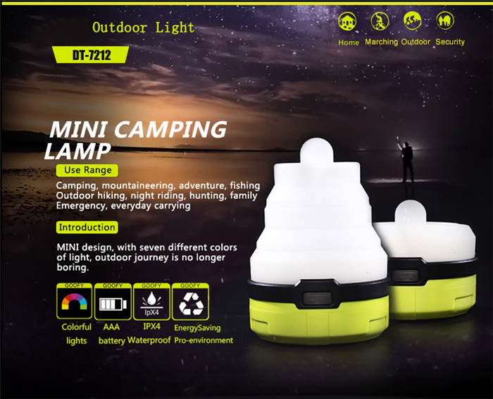 7 Colors Portable Led Emergency Camping Light Mini