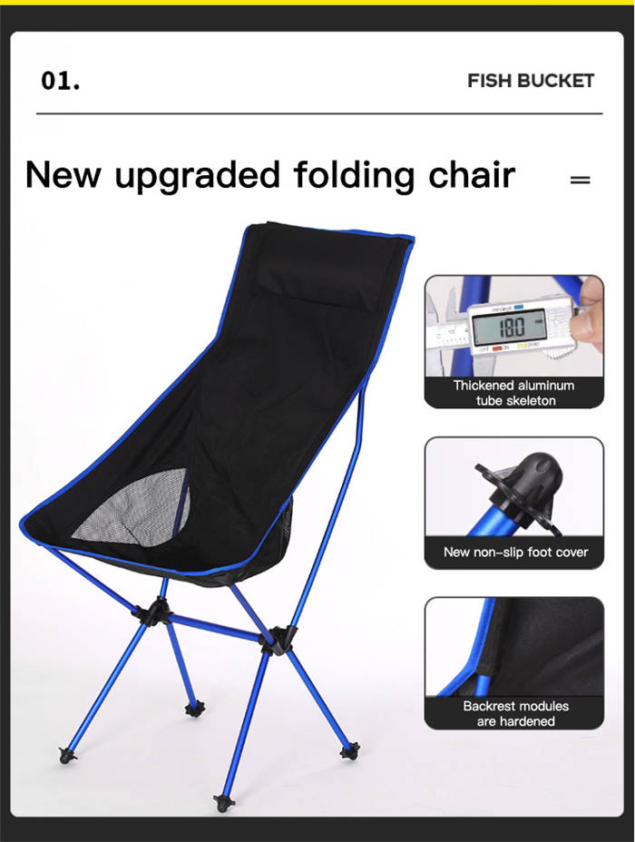 Aluminum Alloy Outdoor Leisure High Back Folding Chair
