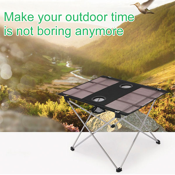 Aluminum Portable Compact Lightweight Folding Roll Up Table