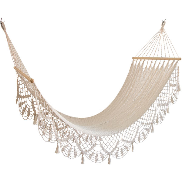 Fabric Hammock With Wooden Spread Bar HM027