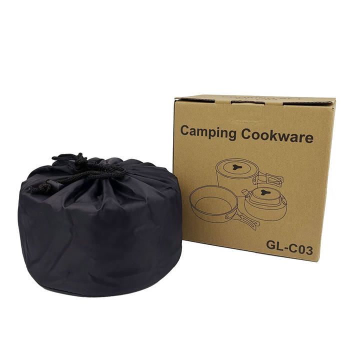 High Quality Aluminium Camping Pot Kitchen Set Cookware