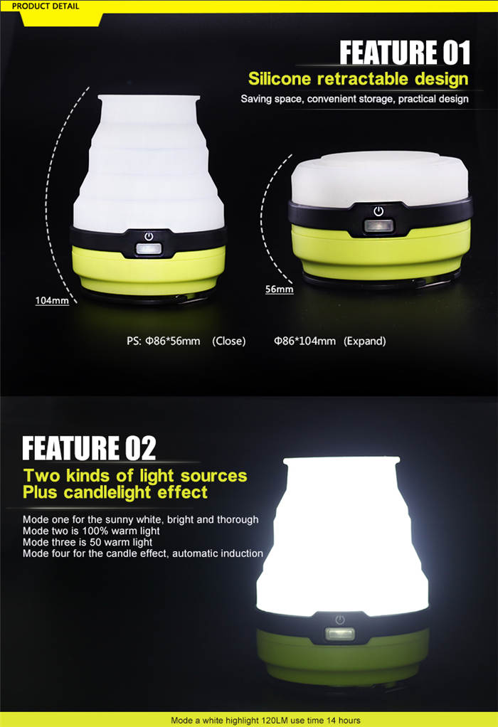 Mini Usb Rechargeable Tent Lights Wireless Bluetooth