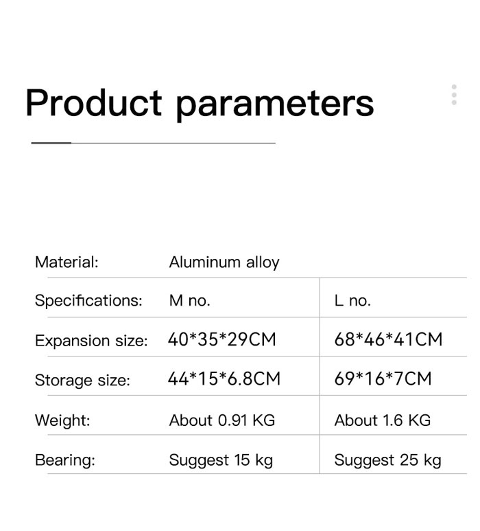 Outdoor Aluminum Alloy Light Portable Outdoor Picnic Table