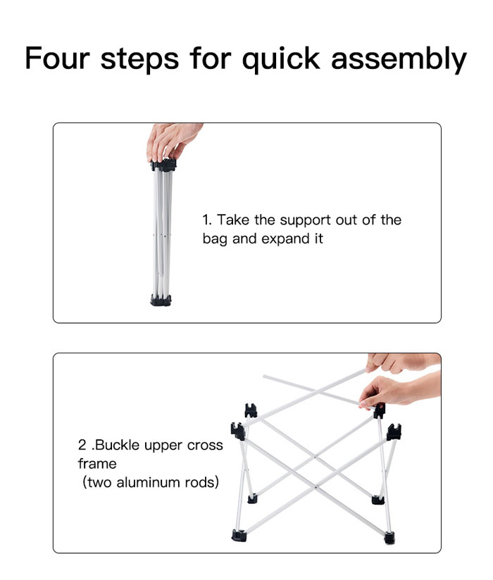 Outdoor Aluminum Alloy Light Portable Outdoor Picnic Table