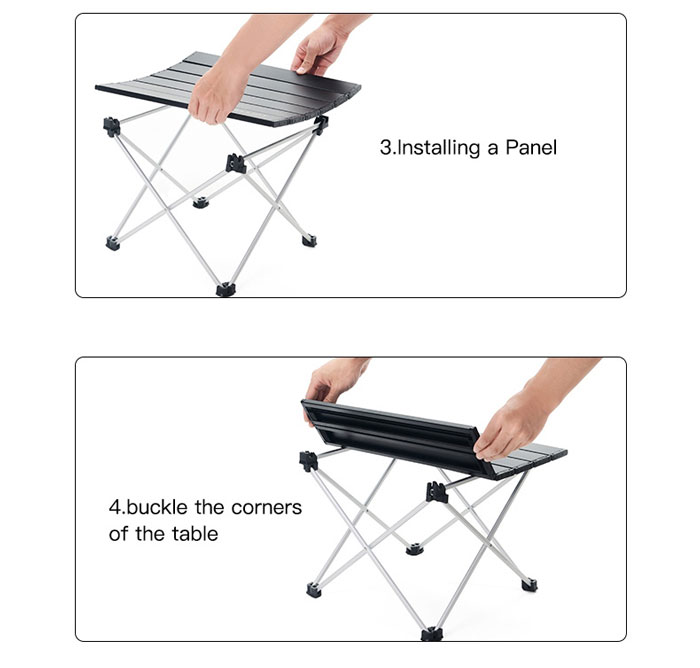 Outdoor Aluminum Alloy Light Portable Outdoor Picnic Table