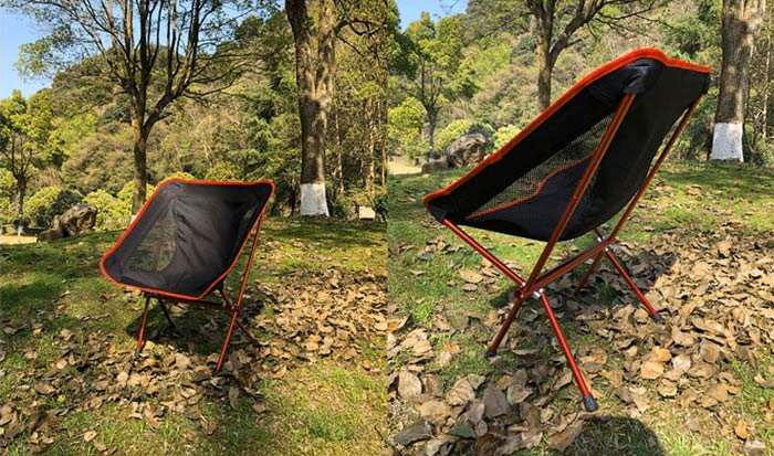 Outdoor Camping Lightweight Portable Solid Aluminum Moon Chair