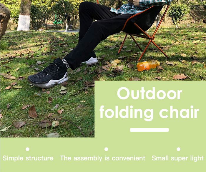 Outdoor Camping Lightweight Portable Solid Aluminum Moon Chair