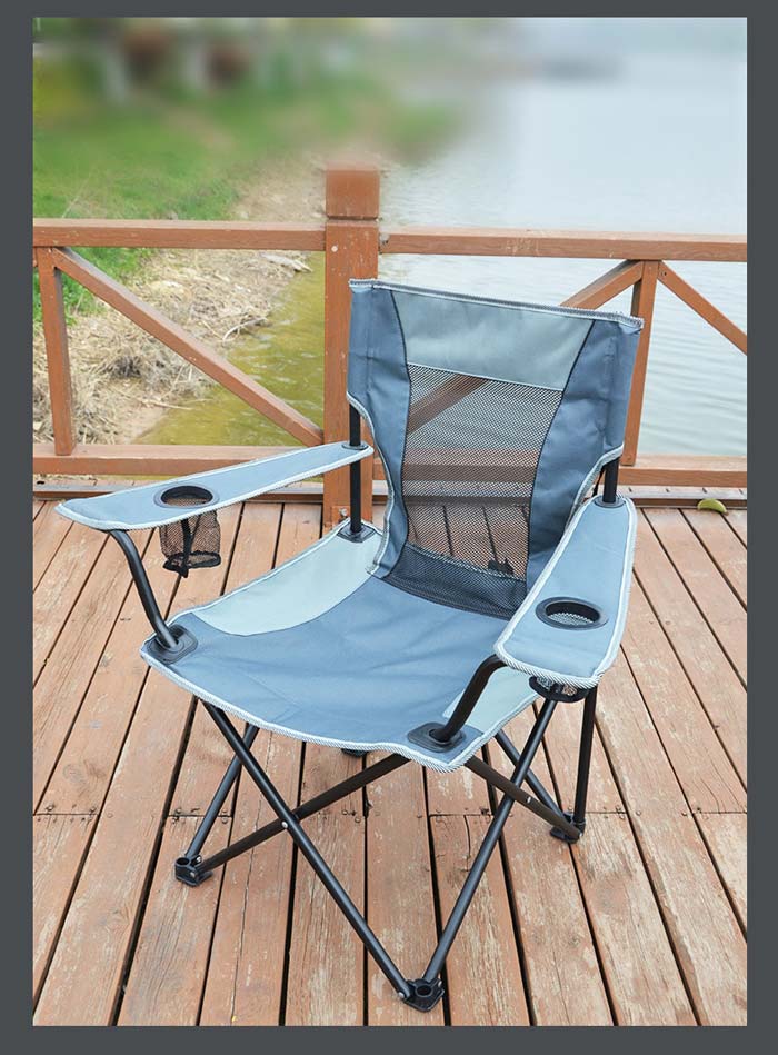 Outdoor Portable Camping With Armrests Folding Chair
