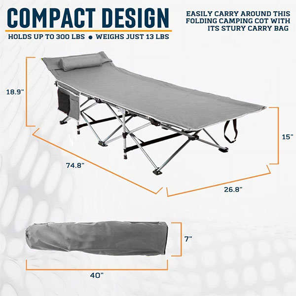 Portable Ultra-light Aluminum Alloy Camping Bed