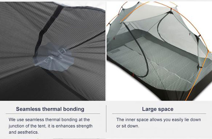 2 People Nylon Aluminum Pole Ultralight Outdoor Camping Tent