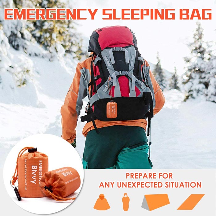 2020 Use As Emergency Bivy Sack Survival Sleeping Bag