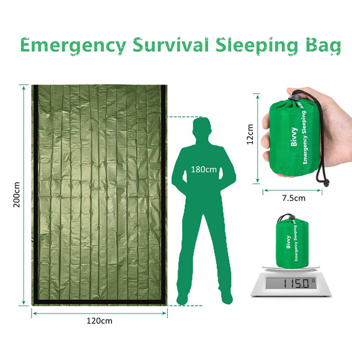 2020 Use As Emergency Bivy Sack Survival Sleeping Bag