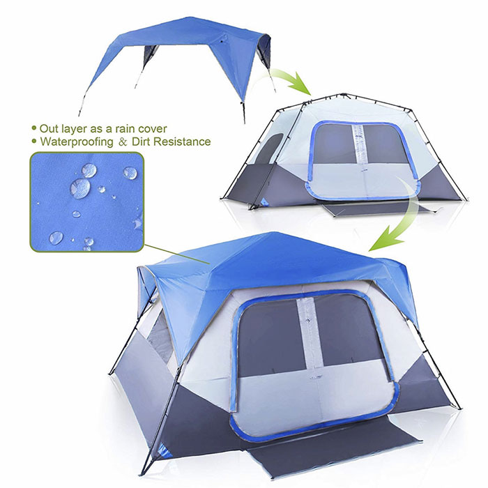 9 Person Extended Dome Glamping Rooftop Family Tent