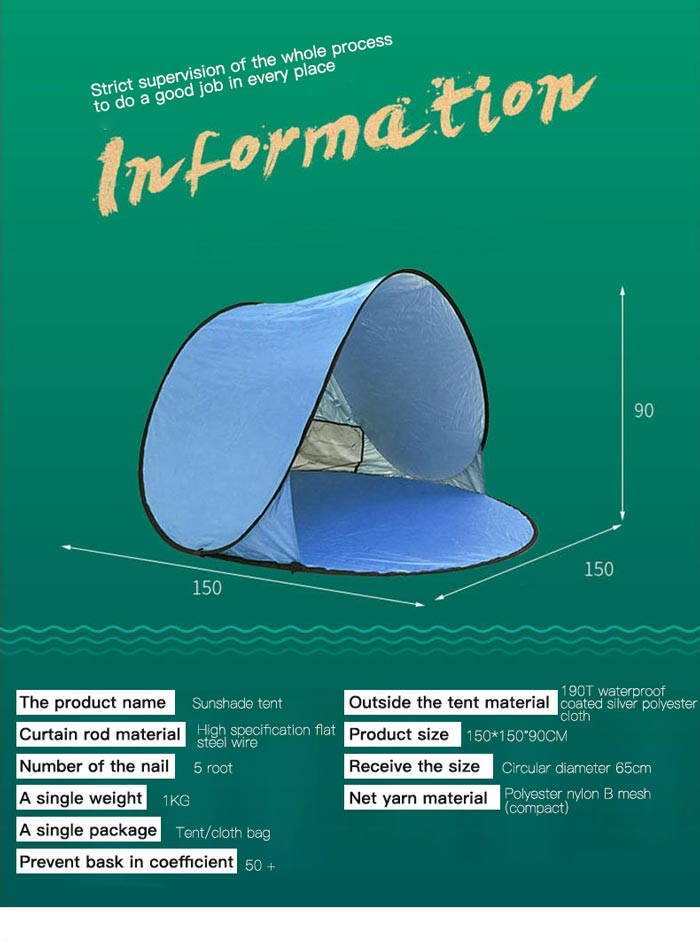 Automatic Building-free And Quick-opening Uv-proof Outdoor Tent