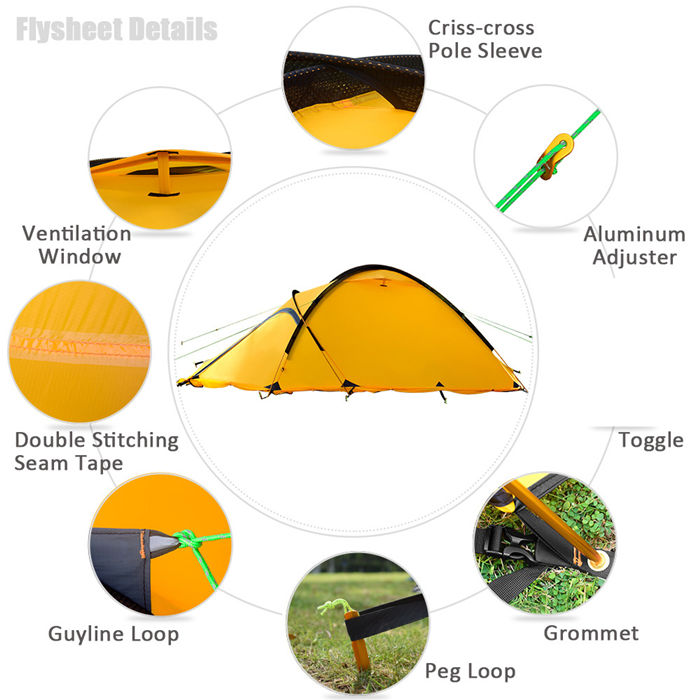 Camping Mountaineering Rainstorm Prevention Double-layer Multi Tent