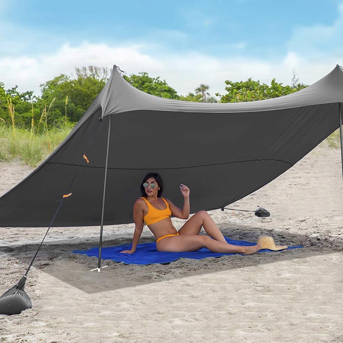 Deluxe Xl Easy Up 4 Person Beach Tent Sun