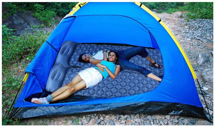 Durable Tear-resistant Sleeping Pad With Pillow Outdoor