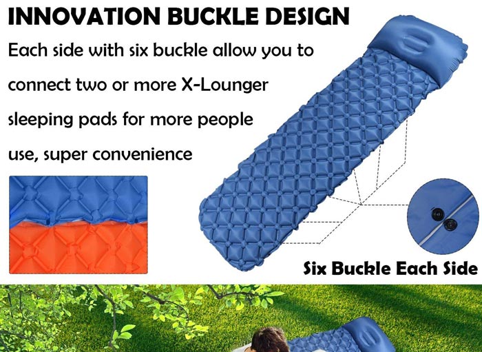 Durable Tear-resistant Sleeping Pad With Pillow Outdoor