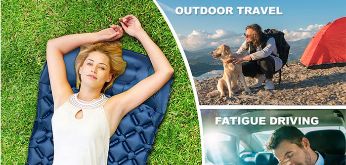 Easy Inflatable With Built-in Foot Pump Extra Thick Sleeping Pad