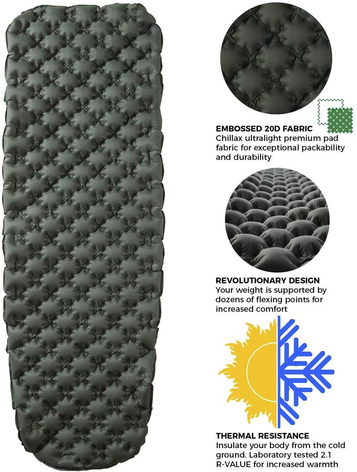 Full Size Lightest Inflatable Sleeping Pad