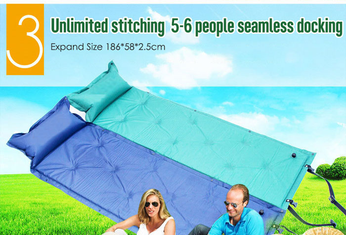 Inflatable Cushion Outdoor Tent Pad Camping Sleeping Pad