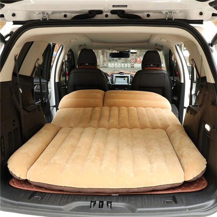 Khaki Wholesale Comfortable Inflatable Car Air Mattress