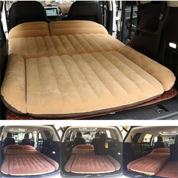 Khaki Wholesale Comfortable Inflatable Car Air Mattress