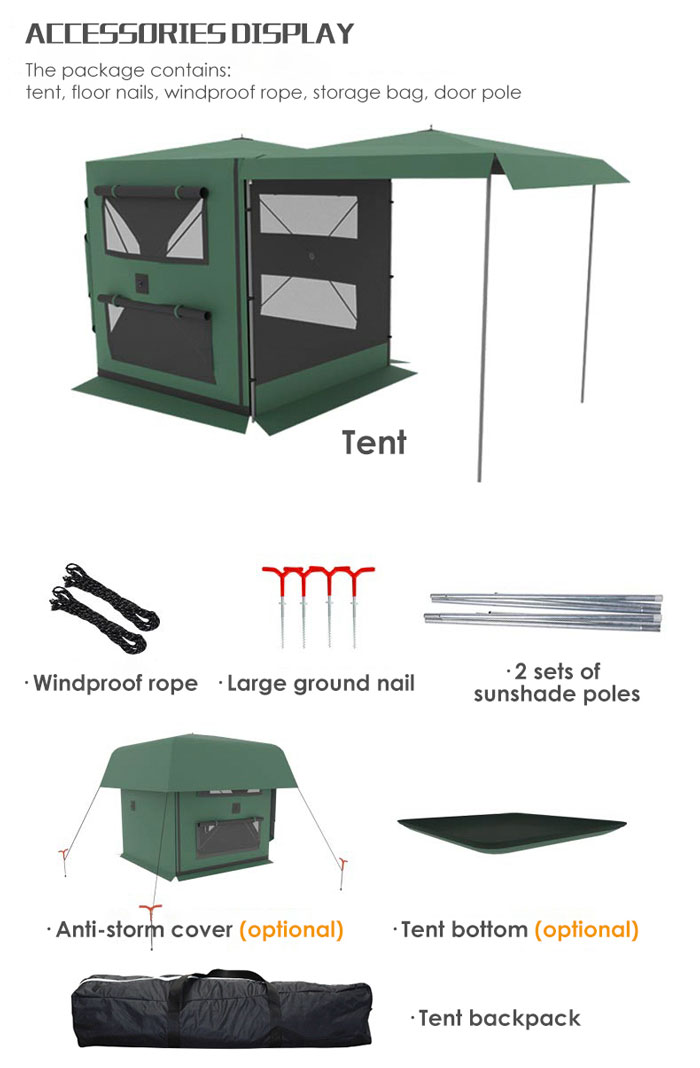 Multifunction Automatically Tent Waterproof Pop Up Extensi