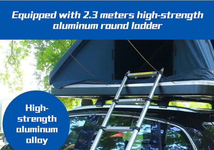 New Style Folding Abs Triangle Aluminum Hard Shell Car Roof Tent