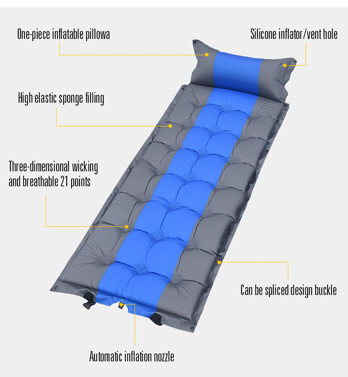 Outdoor Camping Self-inflating Inflatable Cushion Camping Sleeping Pad