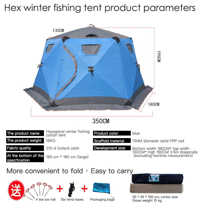 Outdoor Cold And Windproof Ice Fishing Camping Thickened Tent