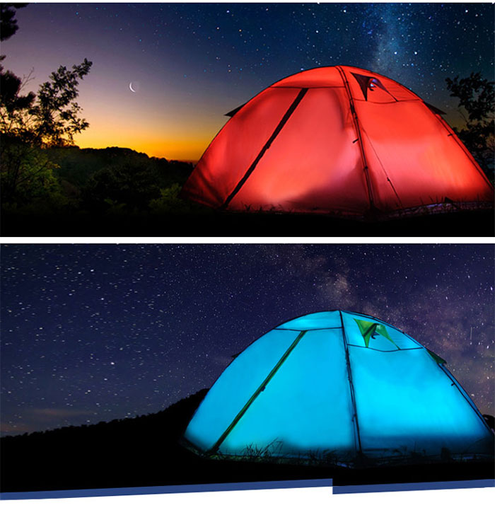 Outdoor Double Layer Light Aluminum Pole Rainproof Camping Tent