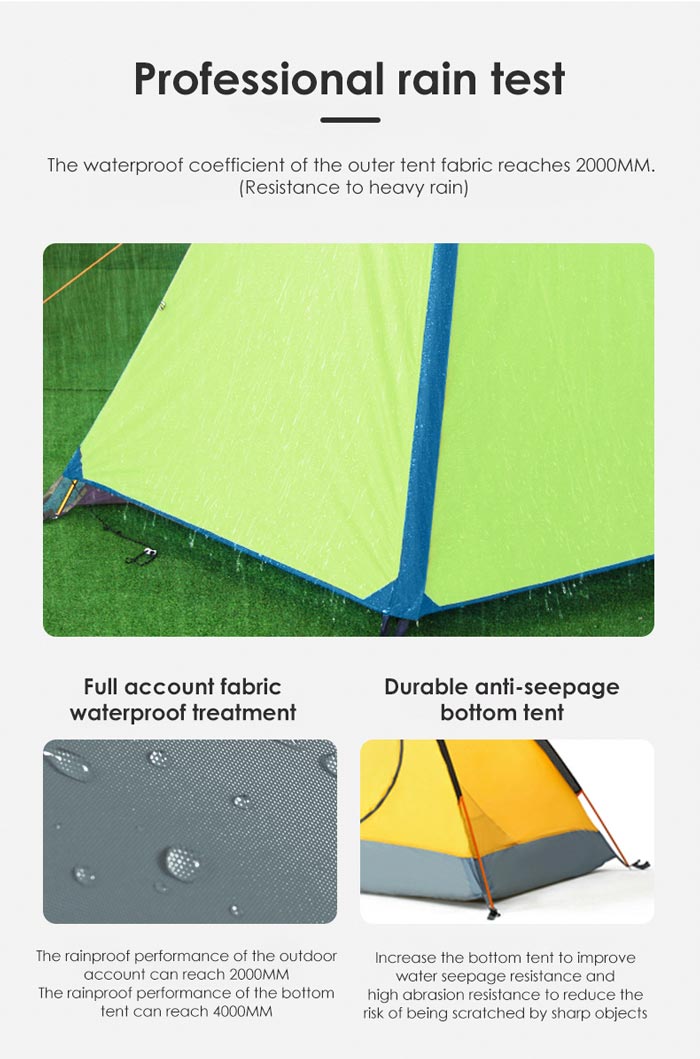 Outdoor Equipment Windproof And Rainstorm Proof Three Person Camping Tent