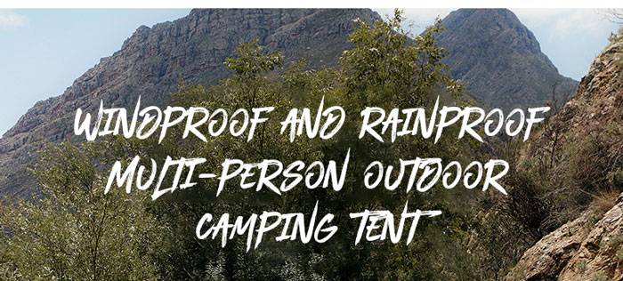 Outdoor Equipment Windproof And Rainstorm Proof Three Person Camping Tent