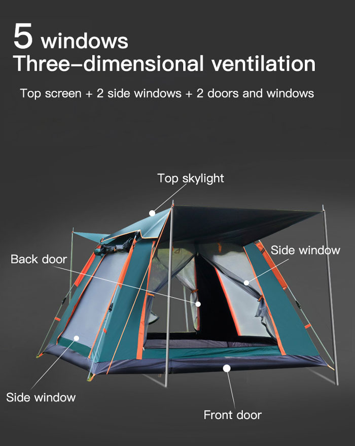 Outdoor Lightweight Instant Automatic Pop Up Backpacking