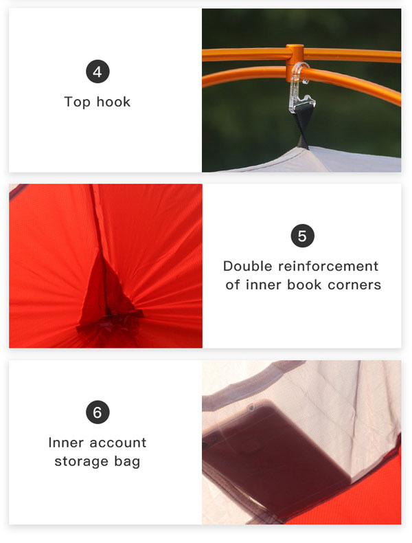 Outdoor Multi Person Double-layer Aluminum Pole Tent