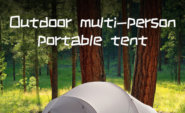 Outdoor Multi Person Double-layer Aluminum Pole Tent