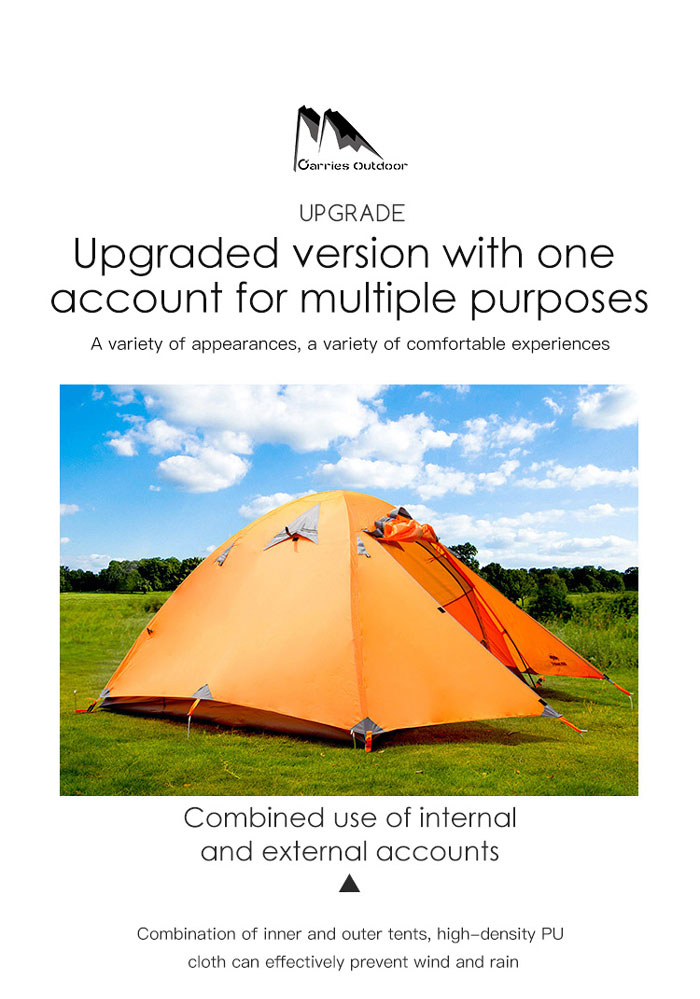 Outdoor Multi Person Double-layer Camping Windproof Tent