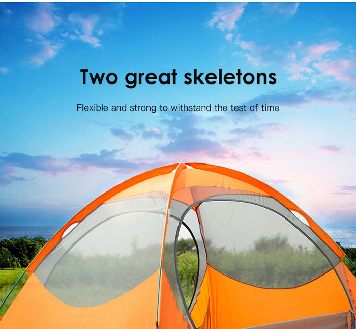 Outdoor Multi Person Double-layer Camping Windproof Tent