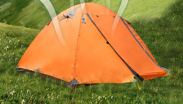 Outdoor Multi Person Double-layer Camping Windproof Tent