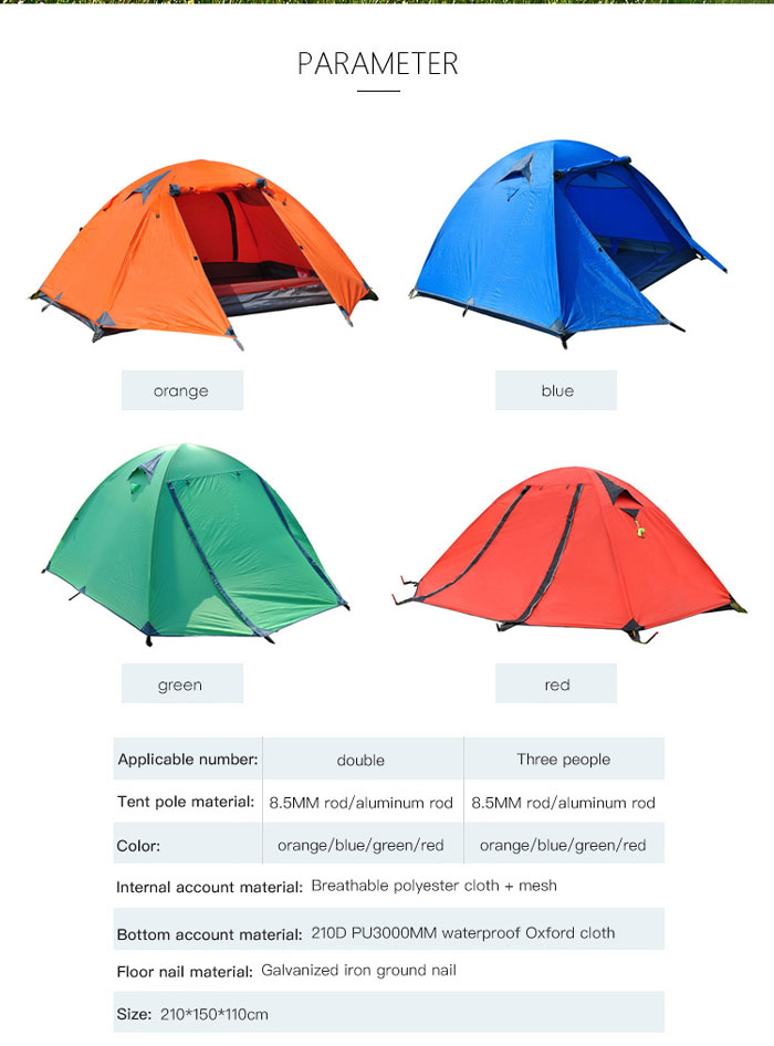 Outdoor Multi Person Double-layer Camping Windproof Tent