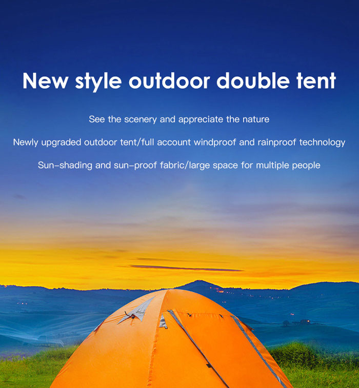 Outdoor Multi Person Double-layer Camping Windproof Tent