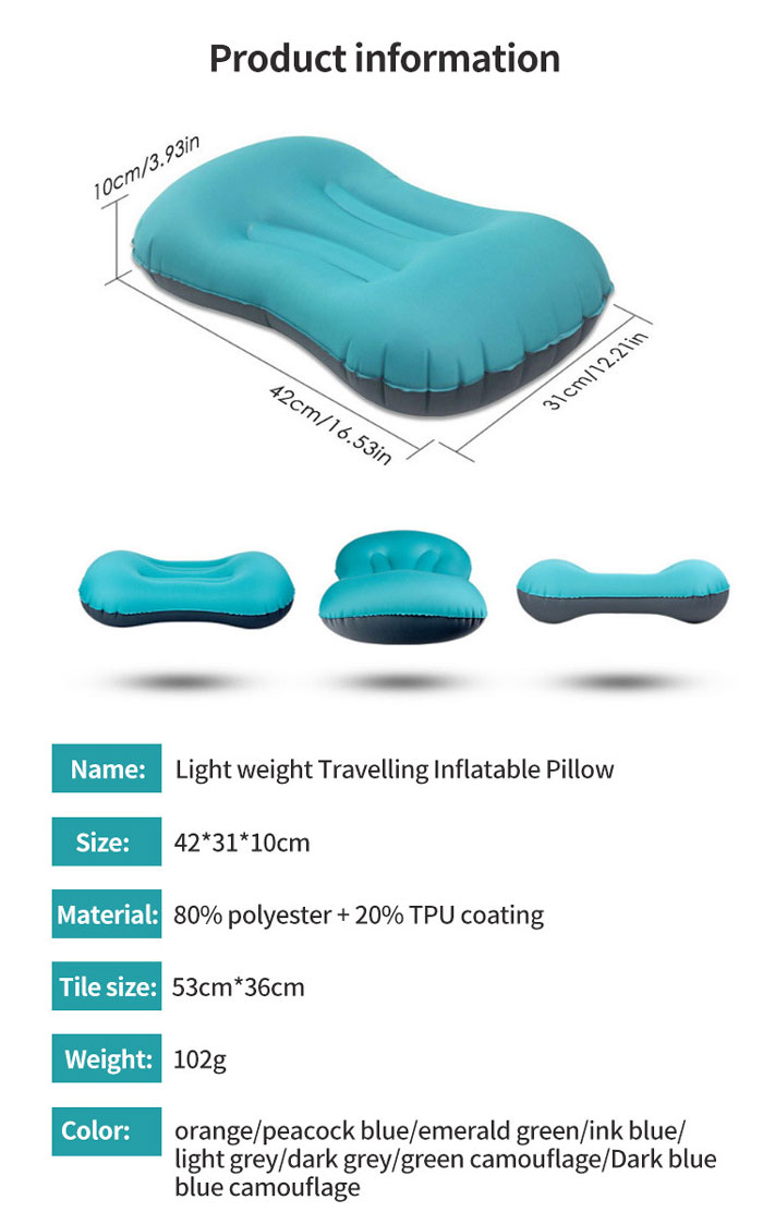 Soft Waterproof Ergonomic Outdoor Ultralight Compact Infla