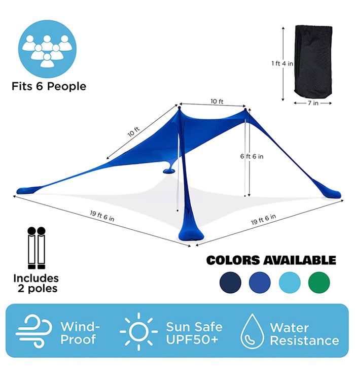 Sun Shade Canopy Upf50 Uv Protection Tent