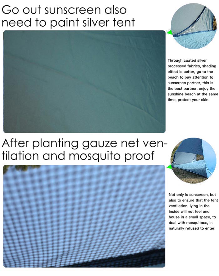 Sunshade And Sunscreen Free Construction Quick-opening Fol Beach Tent
