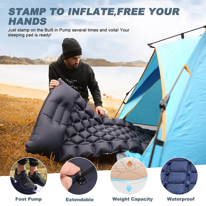 Ultralight Tpu Compact Lightweight Inflatable Sleeping Mat