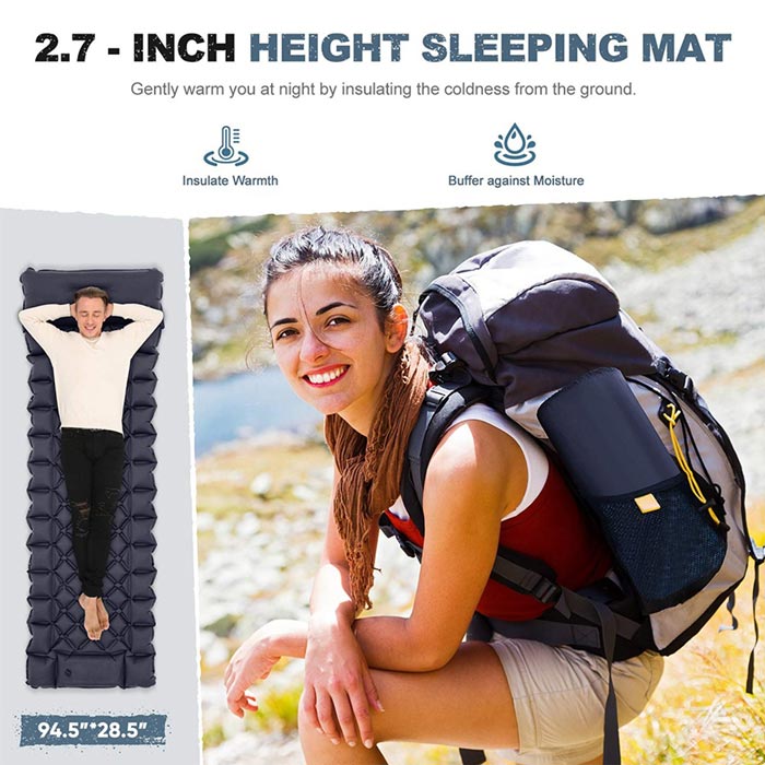 Ultralight Tpu Compact Lightweight Inflatable Sleeping Mat