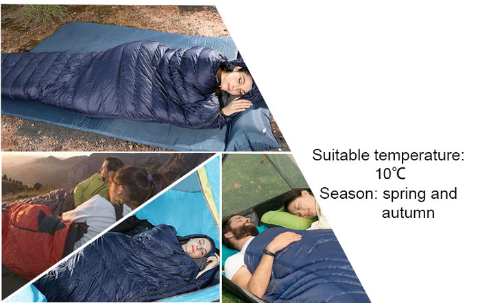Universal Silk-like Filling Compact Mountain Mummy Winter Sleeping Bag