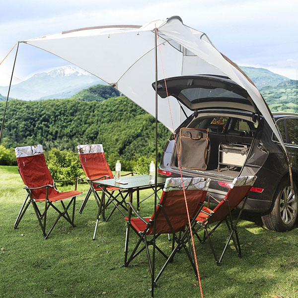 Car Camping Tarp Shelter Covered Tarp Tent Shelter Shade Tarp With Sun Shelter