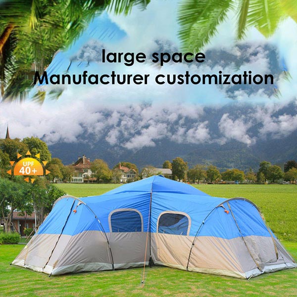 Extra Large Outdoor Camping Tents 4-8 Persons Waterproof Outdoor Family Luxury Big Camping Tent